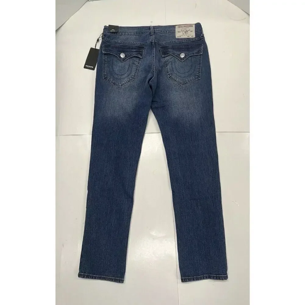 True Religion Rocco Men's Jeans Flap Pockets Relaxed Skinny Size 34X22 (34X31.5)